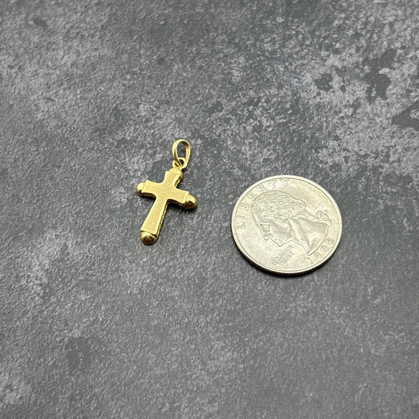 14K Yellow Gold Small Cross Pendant