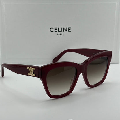Celine Triomphe Square Sunglasses, Bordeaux