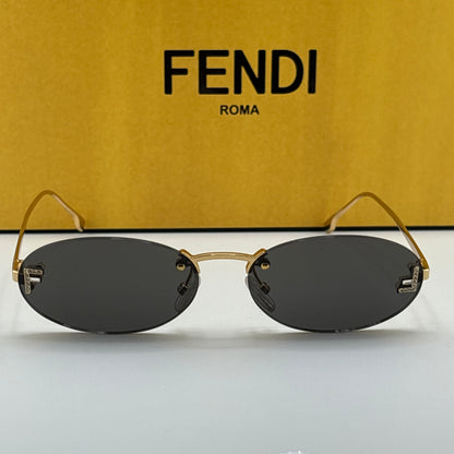 Fendi First Crystal Rimless Sunglasses