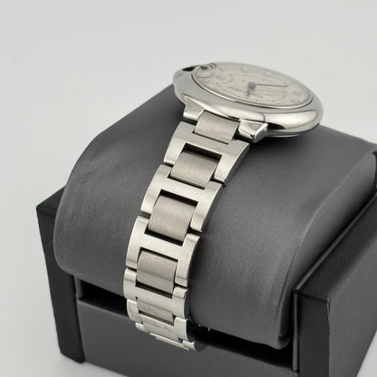 Cartier Ballon Bleu 33mm Automatic Factory Diamond Dial Steel Watch