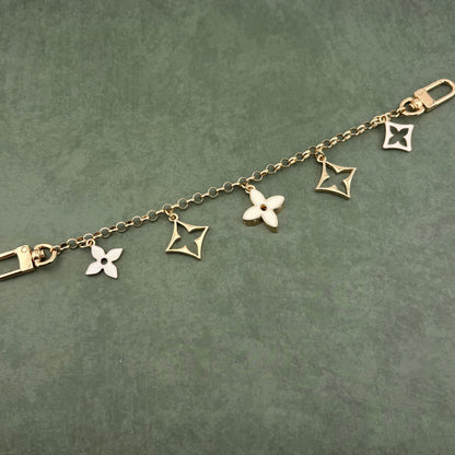 5 Mixed Motif Bag Charm White