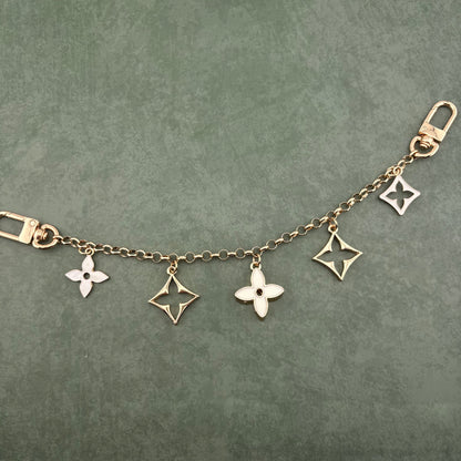 5 Mixed Motif Bag Charm White