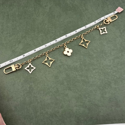 5 Mixed Motif Bag Charm White