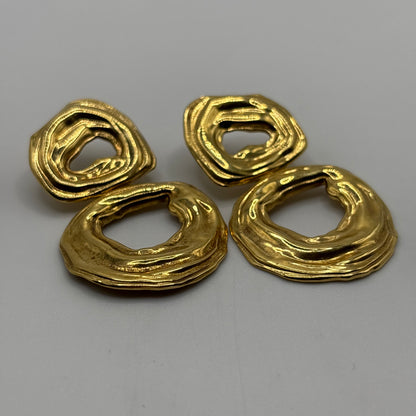 18K Gold Statement Drop Earrings