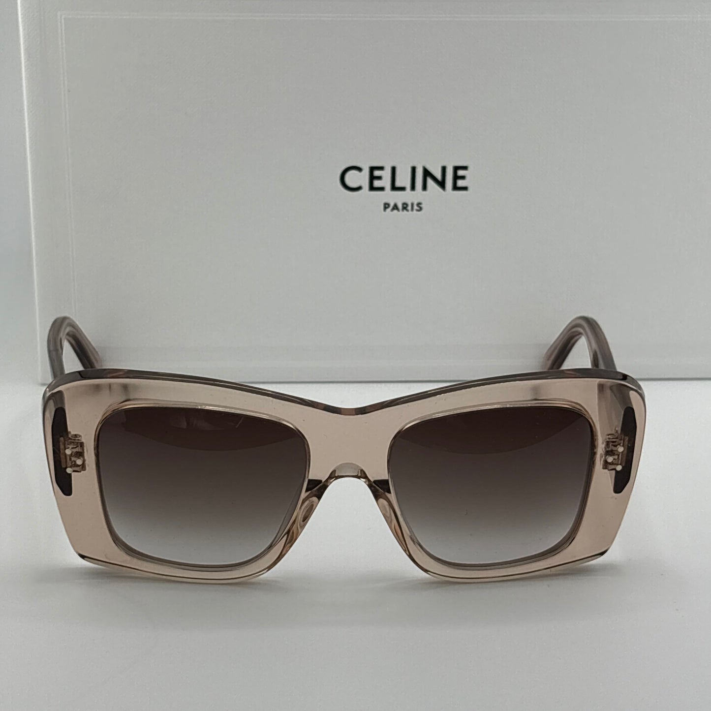 Celine 3 Dots Transparent Taupe Sunglasses