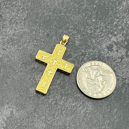 14K Yellow Gold Multi-Cross Pendant