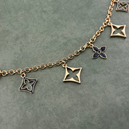 5 Mixed Motif Bag Charm Black/Gold