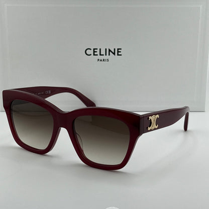 Celine Triomphe Square Sunglasses, Bordeaux