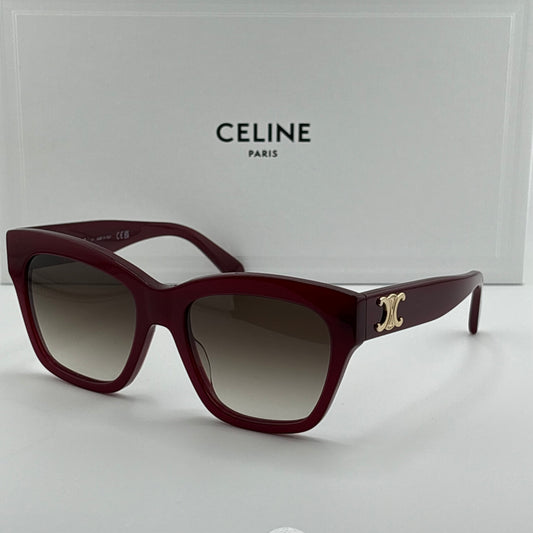 Celine Triomphe Square Sunglasses, Bordeaux