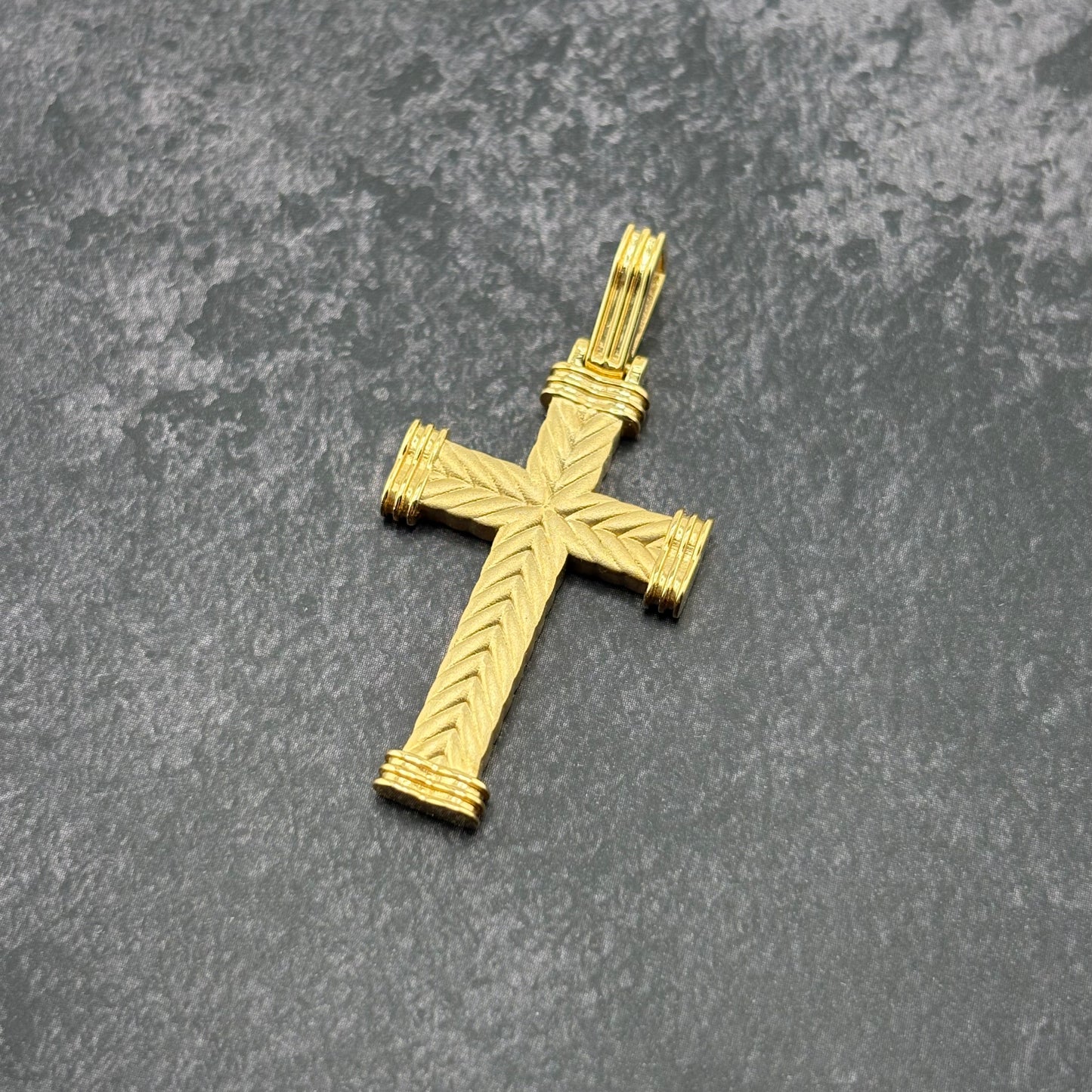 14k Gold Solid Cross Pendant