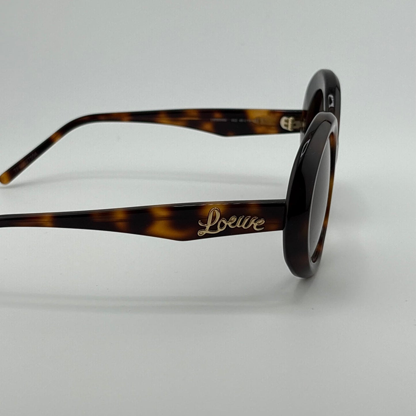 Loewe Curvy Tortoise Round Sunglasses