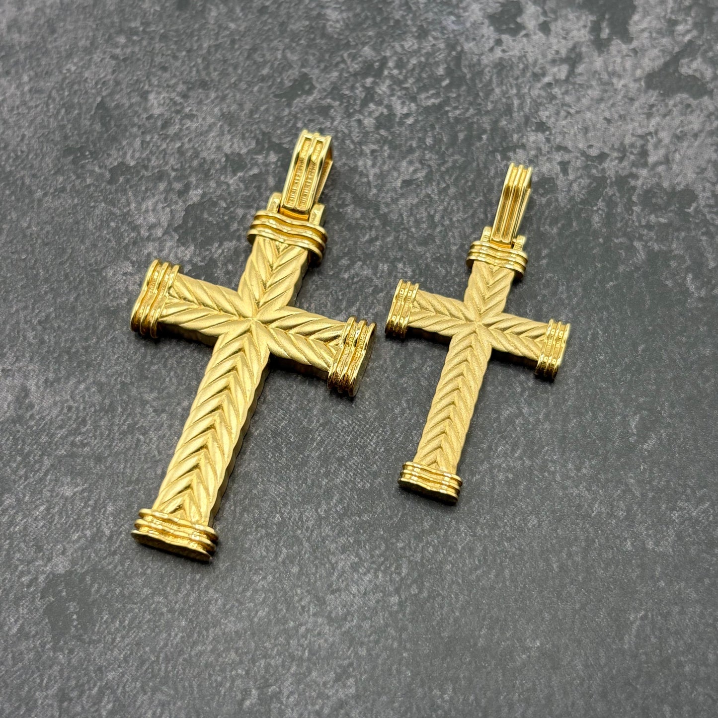 14k Gold Cross Pendants - 2 Sizes Available