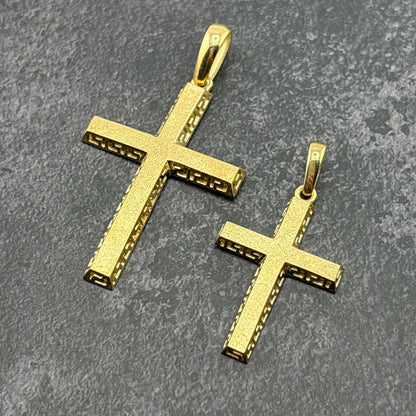 14k Gold Cross Pendants - 2 Sizes Available