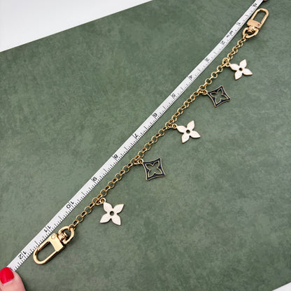 5 Mixed Motif Bag Charm Black/White