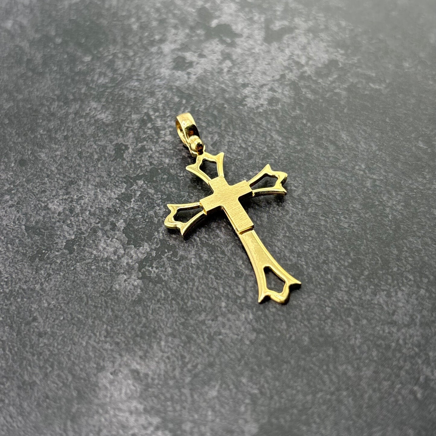 14k Gold Open Cross Pendant