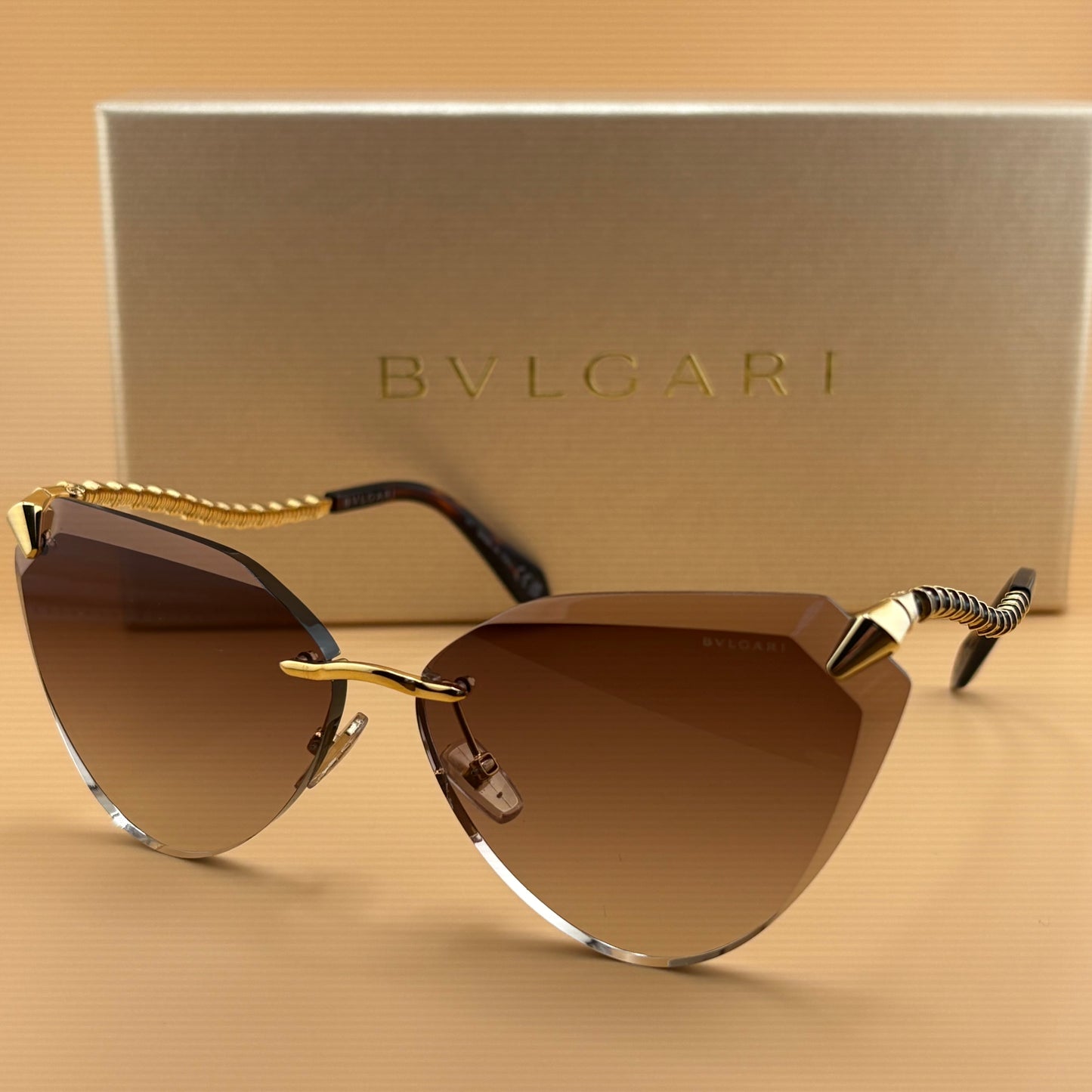 Bvlgari Serpenti Rimless Sunglasses