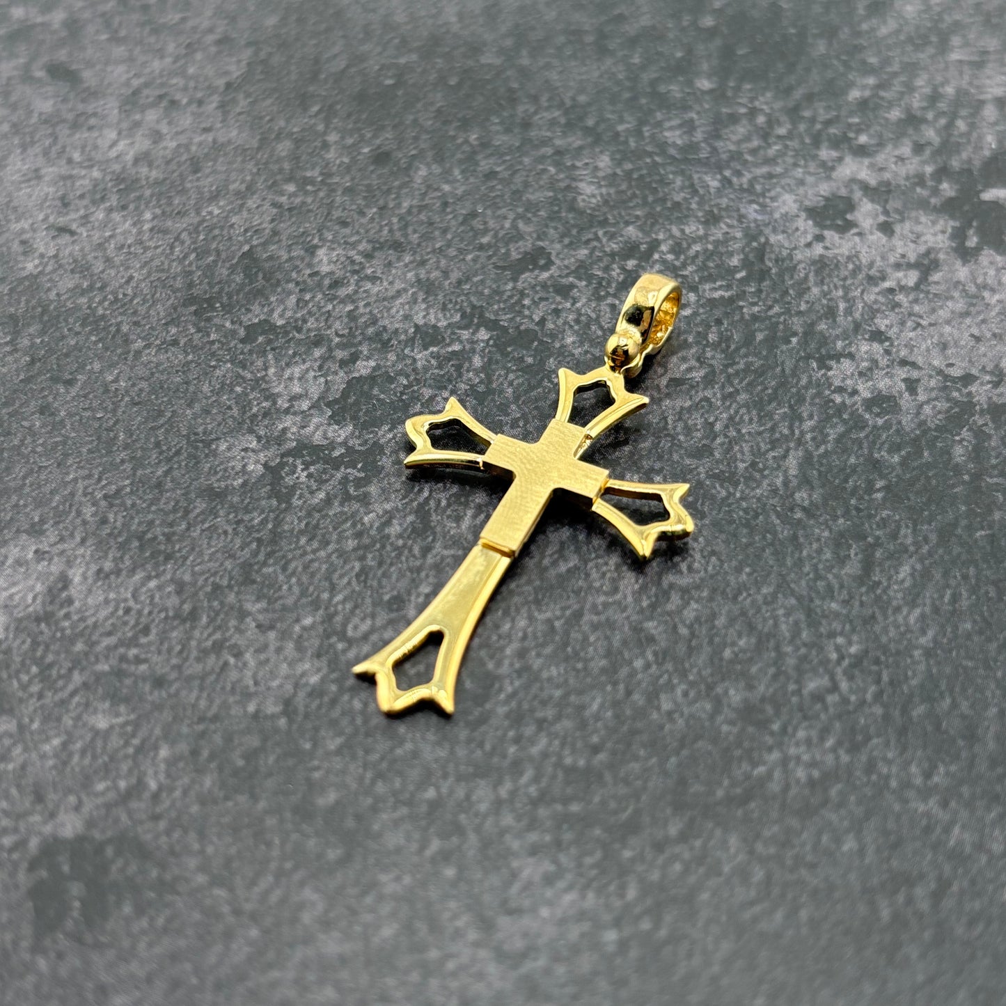 14k Gold Open Cross Pendant