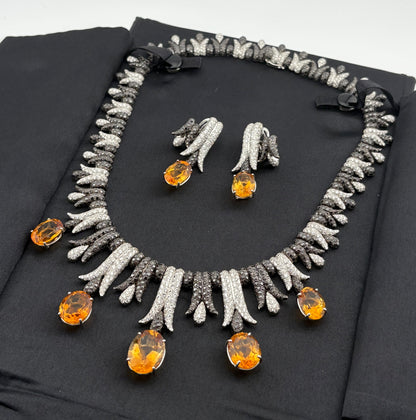 de GRISOGONO Spessartite Garnet & Diamond High Jewelry Demi-Parure