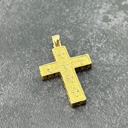 14K Yellow Gold Multi-Cross Pendant