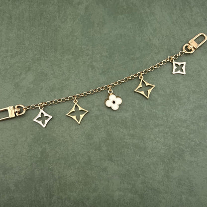 5 Mixed Motif Bag Charm White