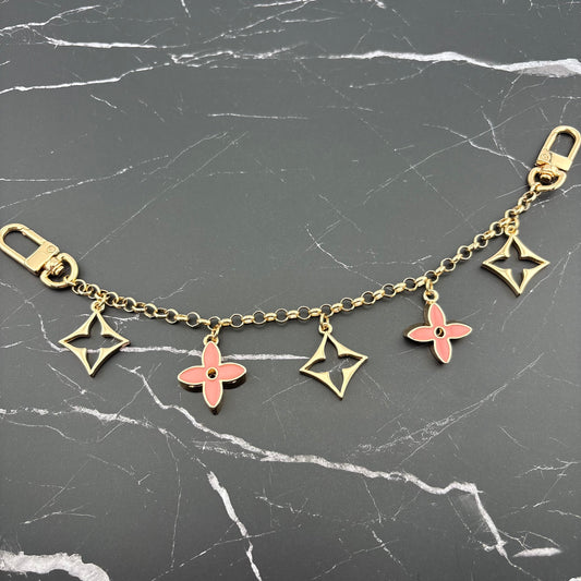 5 Mixed Motif Bag Charm Pink