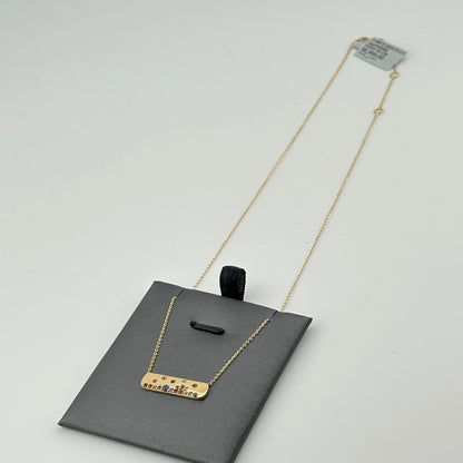 Multicolor Sapphire Bar Necklace, 14K Yellow Gold