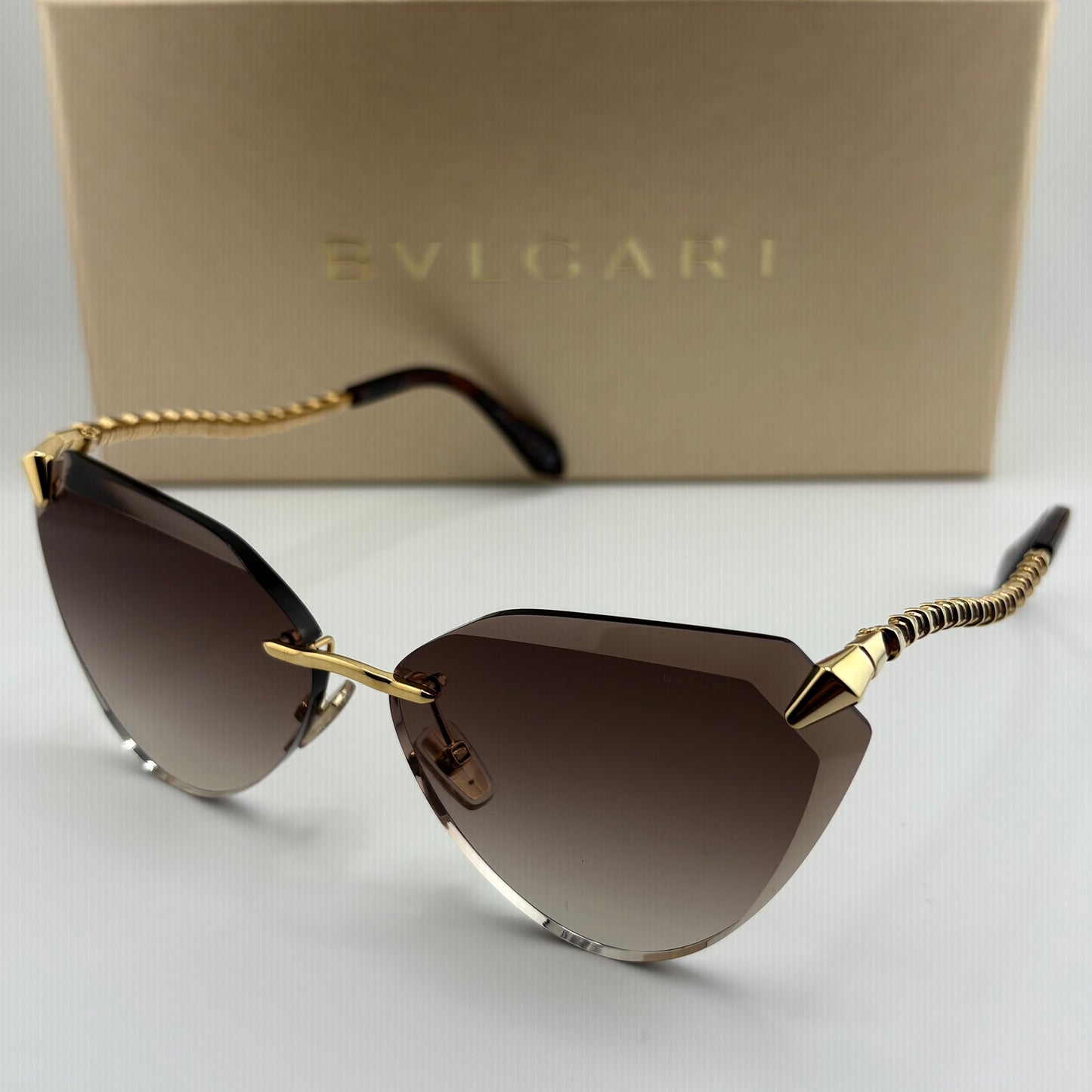 Bvlgari Serpenti Rimless Sunglasses