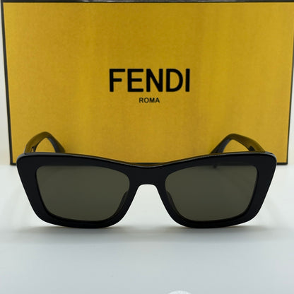 Fendi Black Rectangular Sunglasses