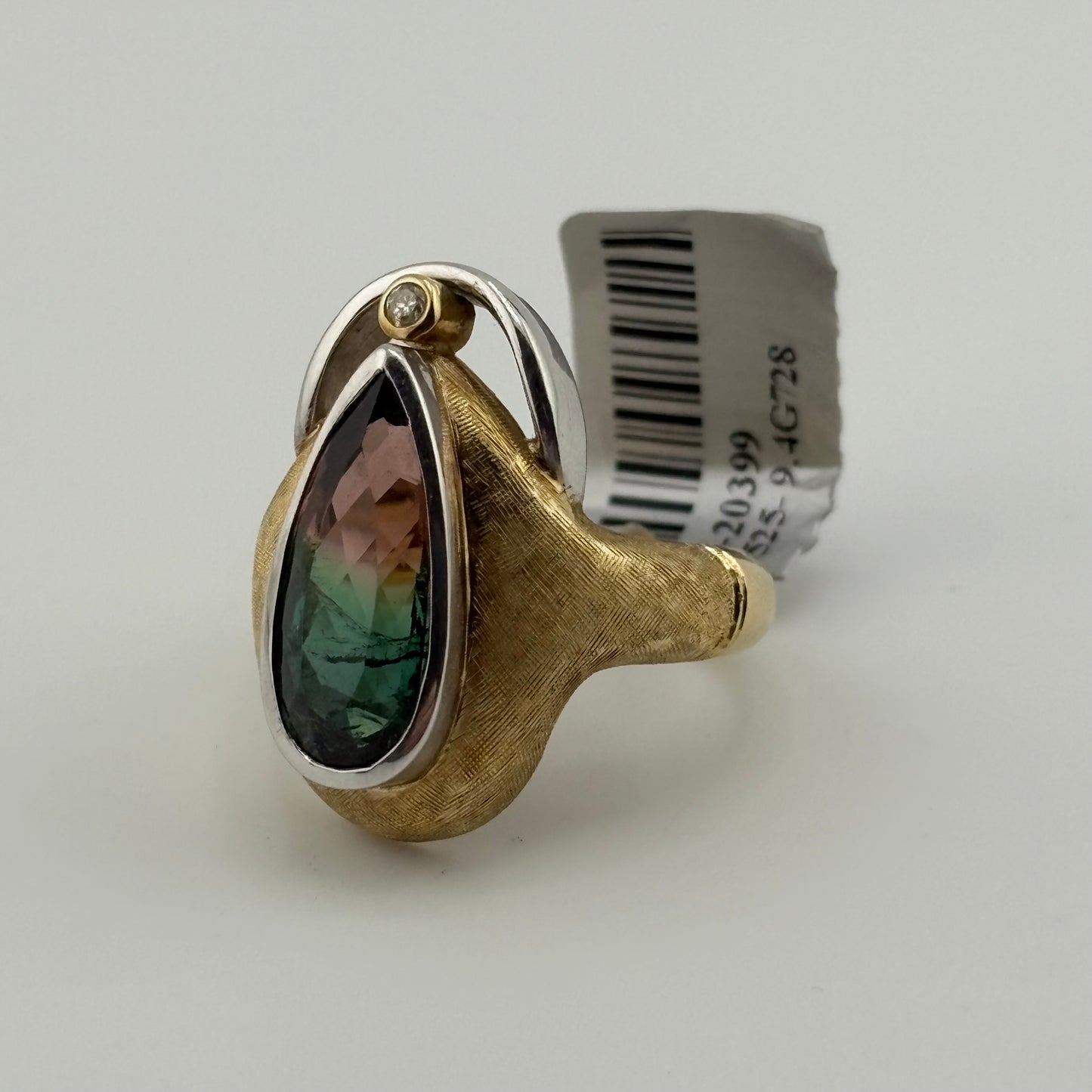4CT Bi-color Tourmaline Ring, 18k