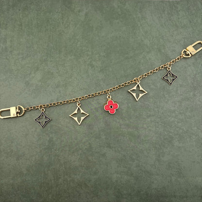 5 Mixed Motif Bag Charm Red/Black