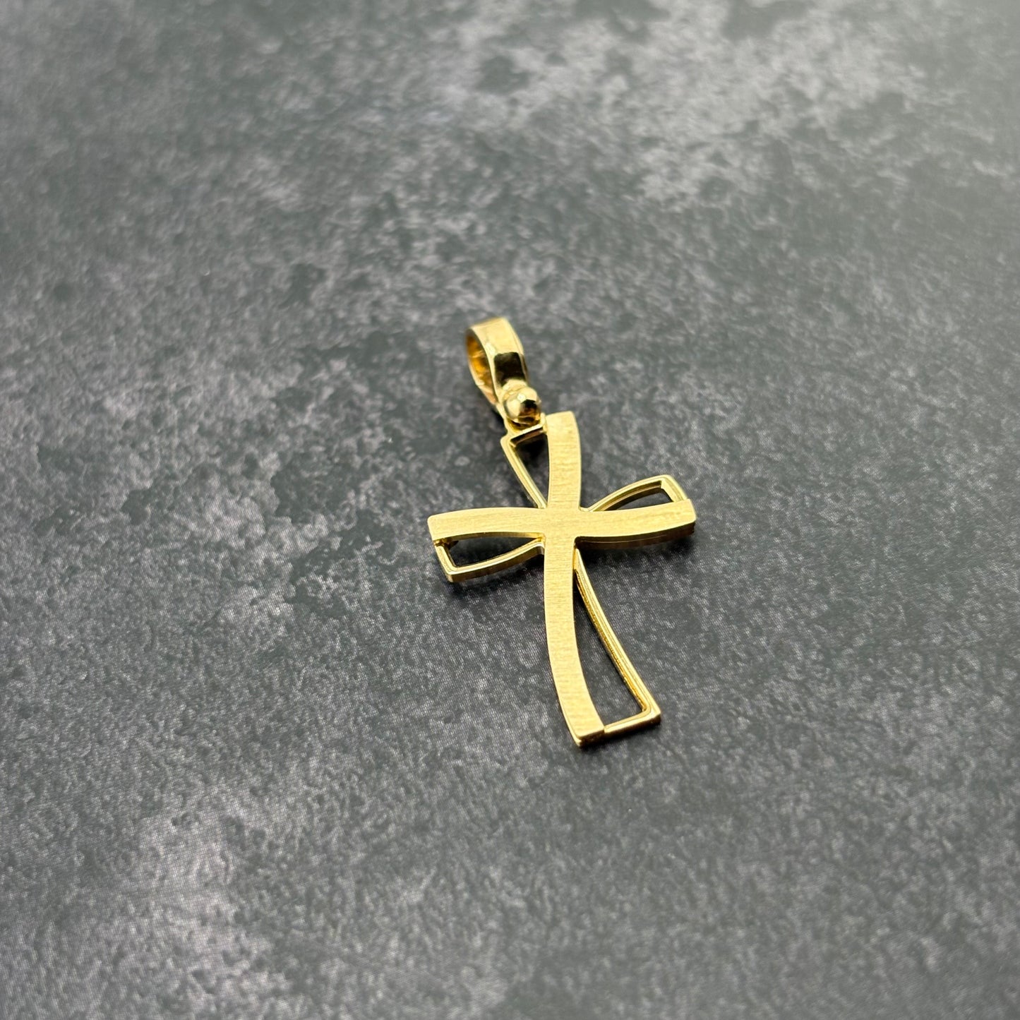 14k Gold Open Cross Pendant