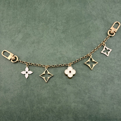 5 Mixed Motif Bag Charm White