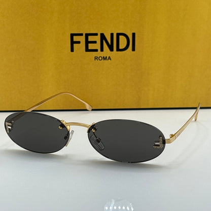 Fendi First Crystal Rimless Sunglasses