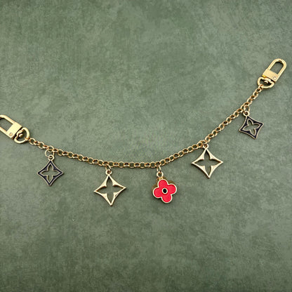 5 Mixed Motif Bag Charm Red/Black