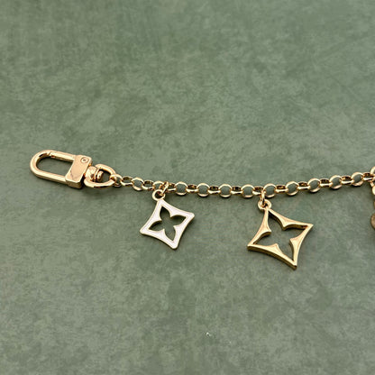 5 Mixed Motif Bag Charm White