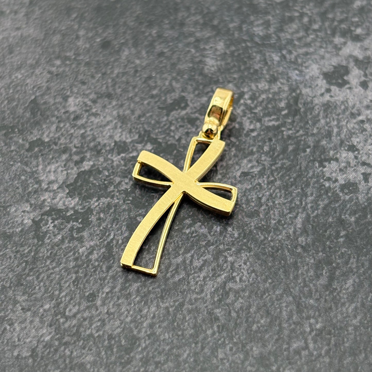 14k Gold Open Cross Pendant