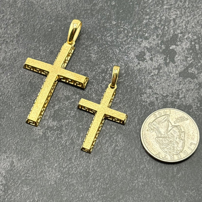 14k Gold Cross Pendants - 2 Sizes Available