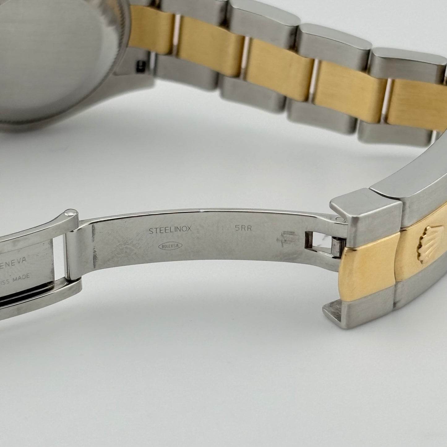 Rolex Datejust 31mm Two Tone Champagne Roman Dial Diamond Bezel Watch
