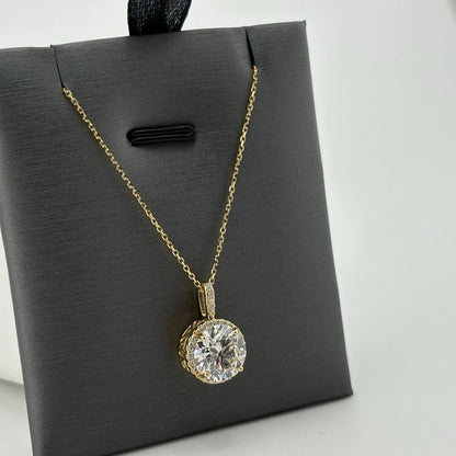 2.77CT Lab Grown Diamond Necklace, 14k Yellow Gold