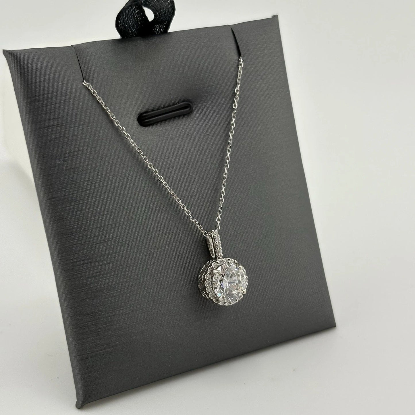 1.54CT Lab Grown Diamond Necklace 14k White Gold