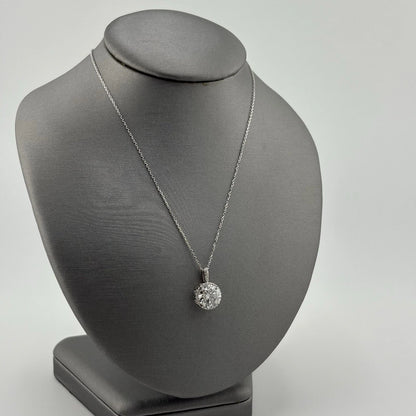2.76CT Lab Grown Diamond Necklace 14k White Gold