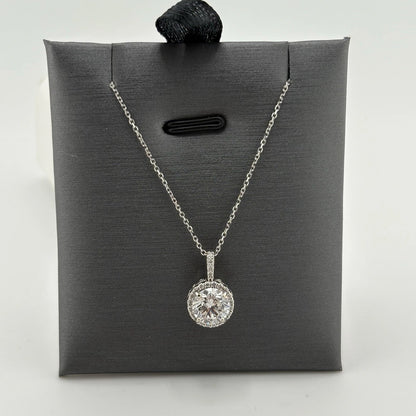 1.54CT Lab Grown Diamond Necklace 14k White Gold